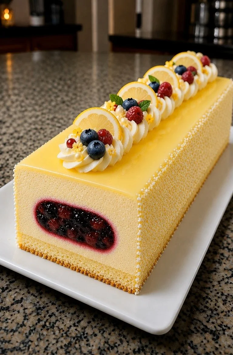 Lemon Berry Cloud Cake