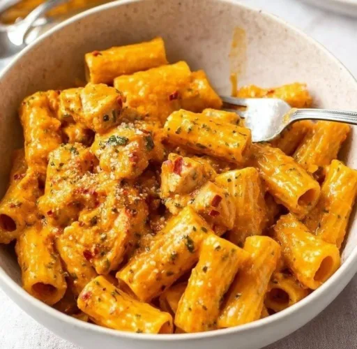 Delicious Marry Me Chicken Pasta served with basil and parmesan