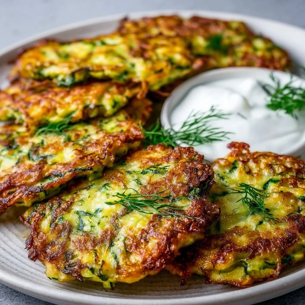 Crispy Mediterranean Zucchini Fritters
