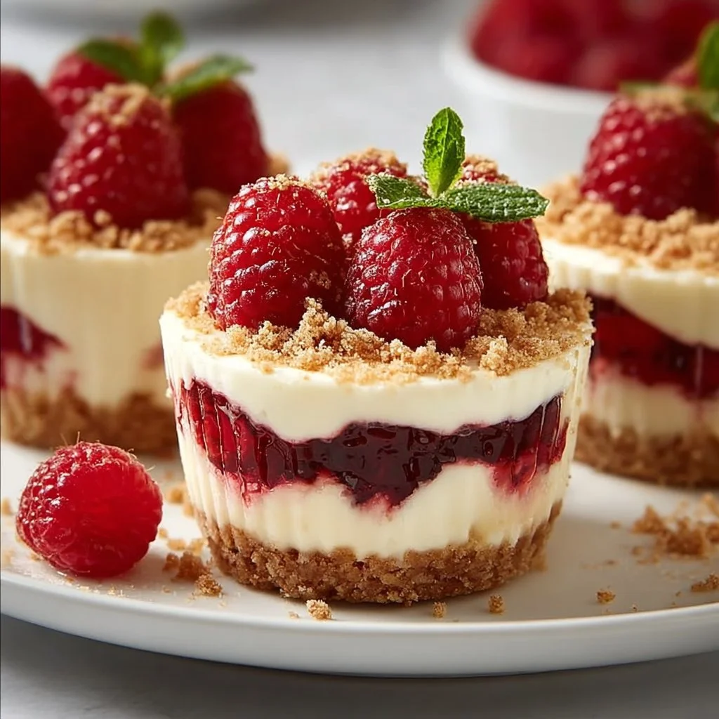 Quick No-Bake Raspberry Cheesecake Cups