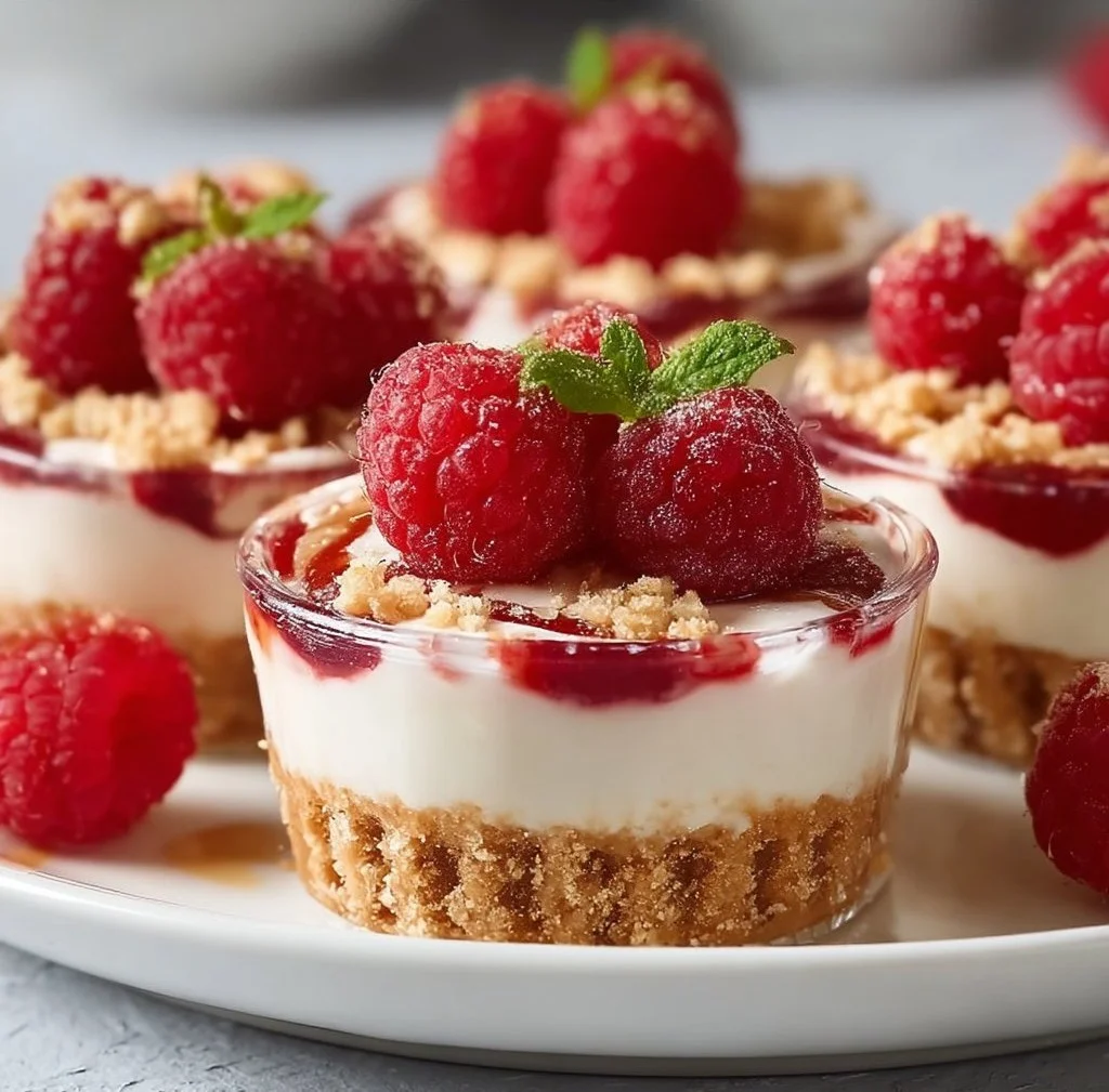 Quick No-Bake Raspberry Cheesecake Cups