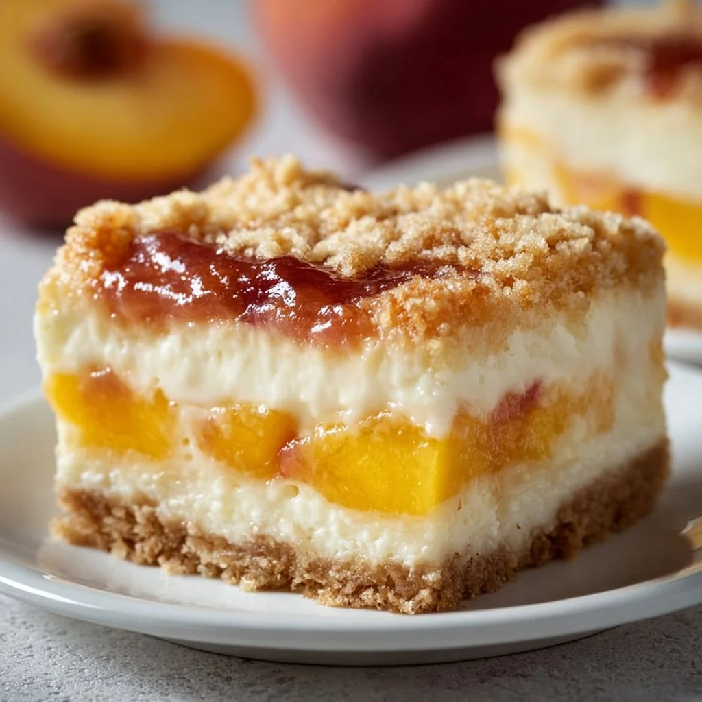 Peach Cheesecake Bars