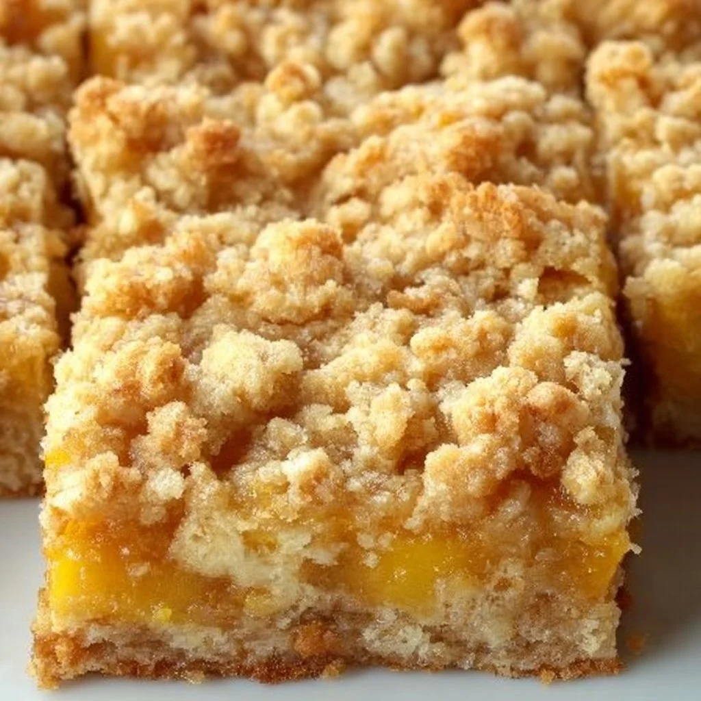 Peach Crumble Bars