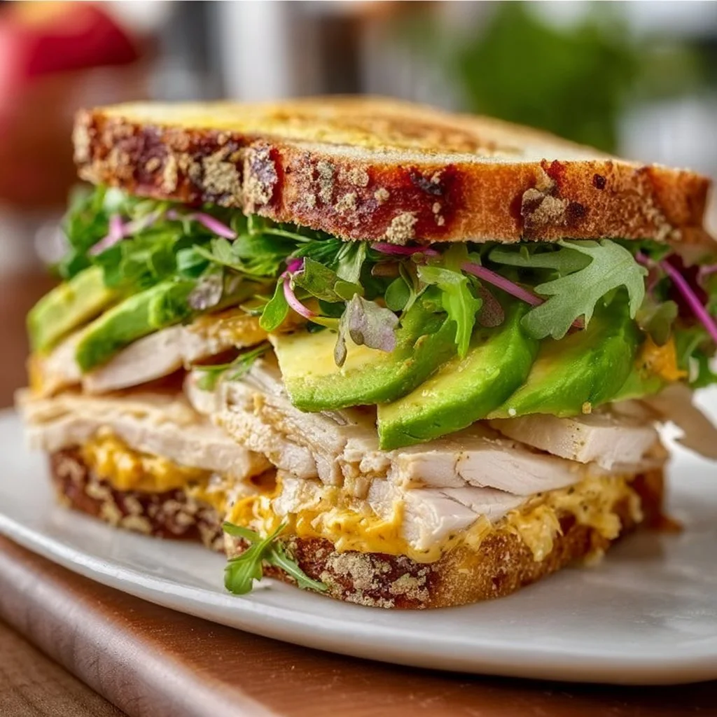Honey Mustard Turkey Avocado Sandwich