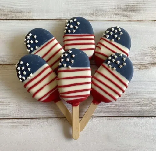 Colorful easy patriotic lollipops for festive celebrations