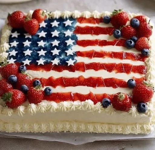 Decorative Stars and Stripes Cake for patriotic celebrations