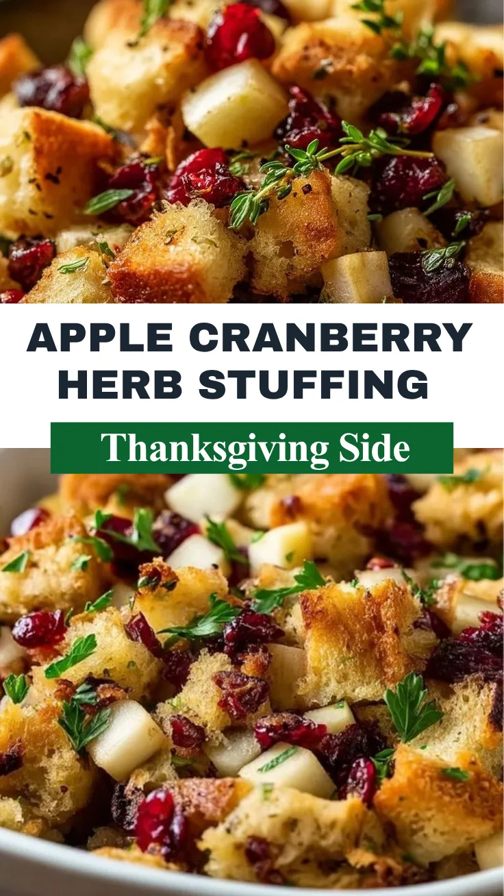 Apple Cranberry Herb Stuffing 1 1