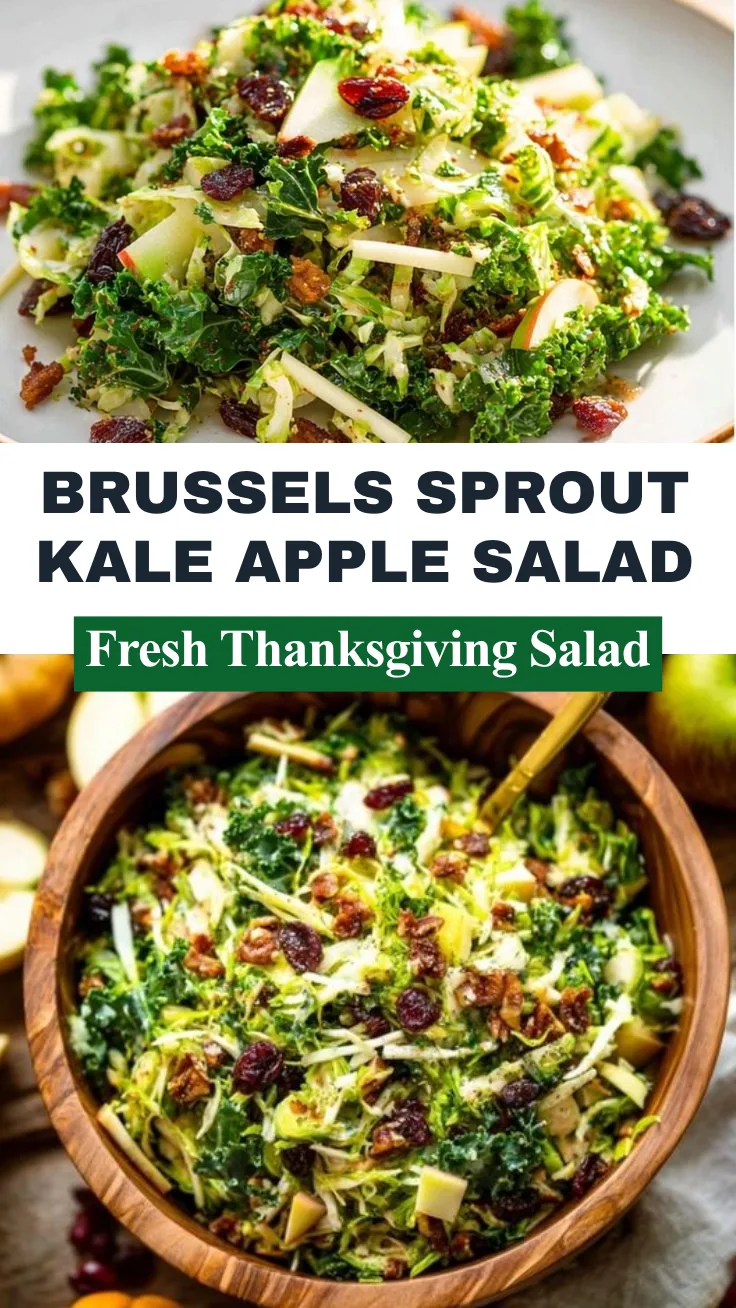 Brussels Sprout Kale Apple Salad