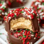 Delicious Chocolate Peanut Butter Stacks dessert with rich layers of chocolate and peanut butter.
