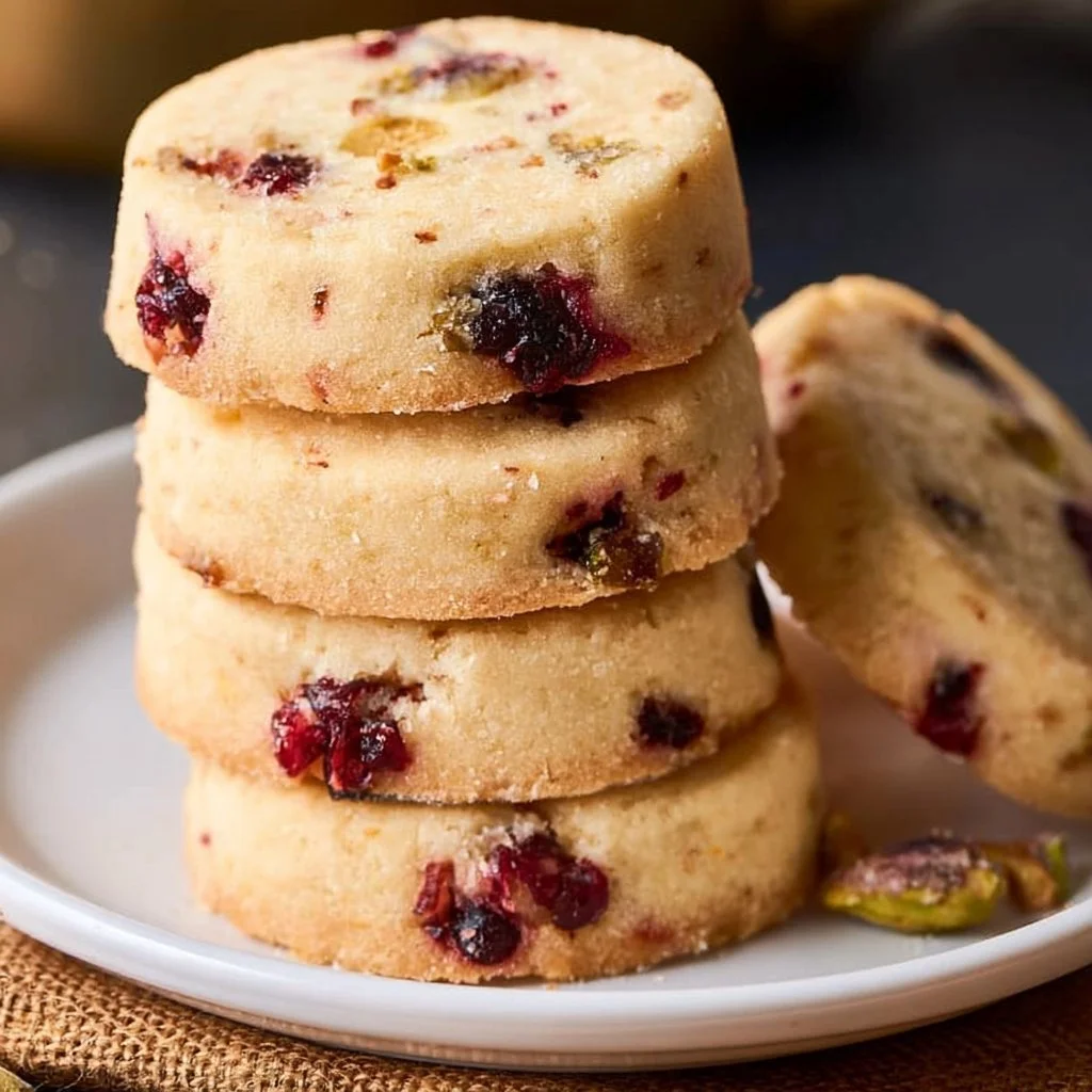 Cranberry Pistachio Shortbread
