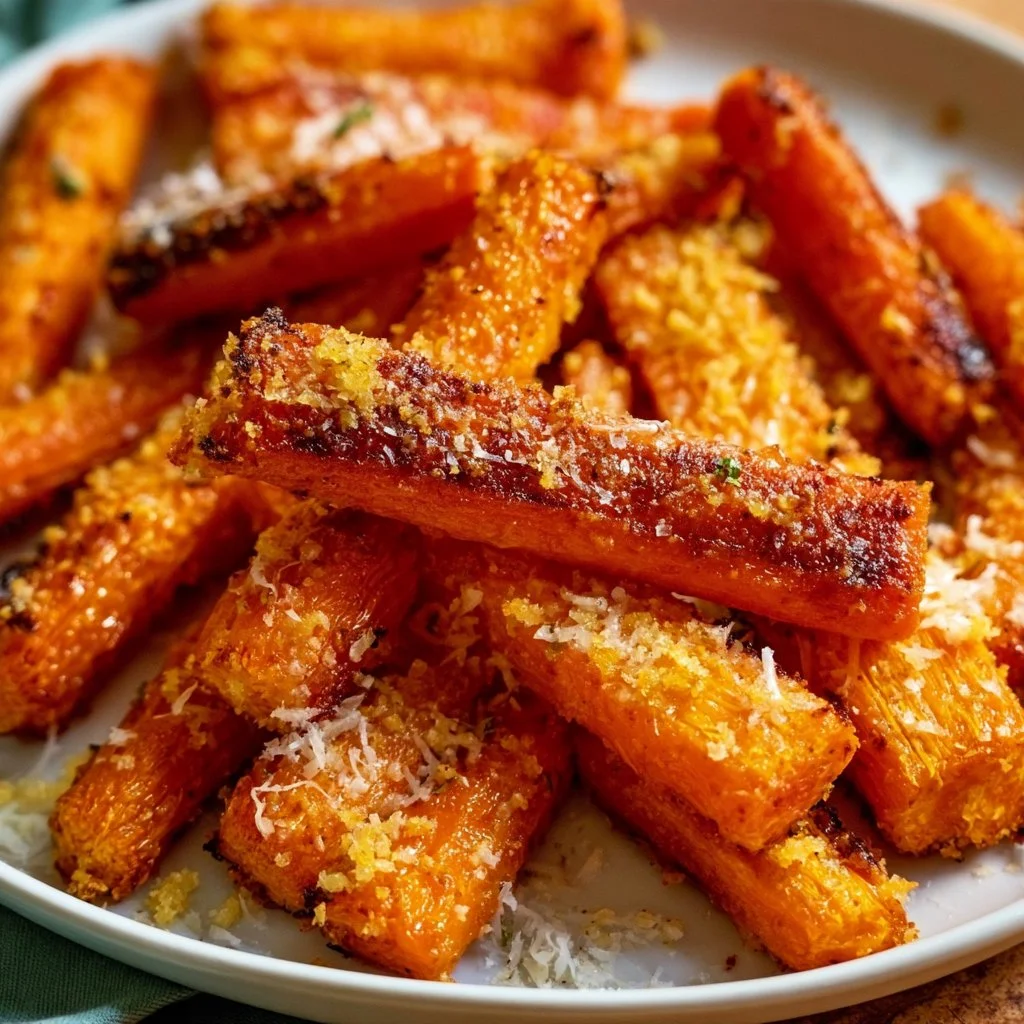 Crispy Parmesan Carrots - Easy Roasted Vegetable Side Dish