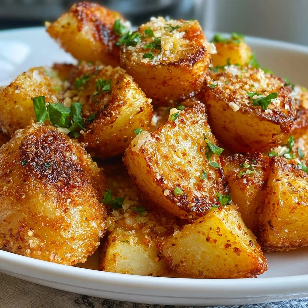 Crispy Garlic Parmesan Potatoes – Easy Holiday Side Dish Recipe