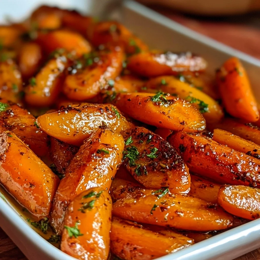 Honey Garlic Roasted Carrots