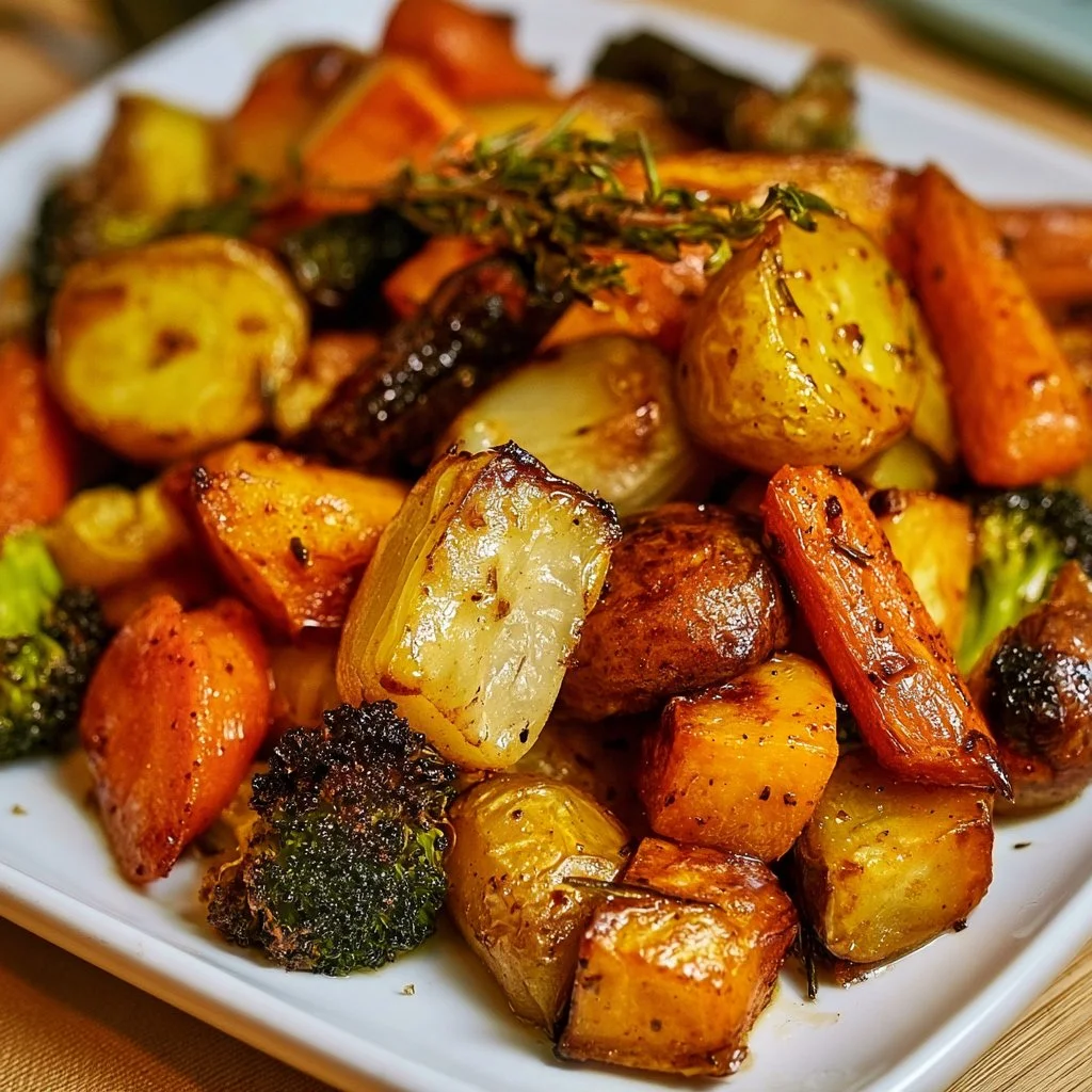 Maple Roasted Thanksgiving Veggies