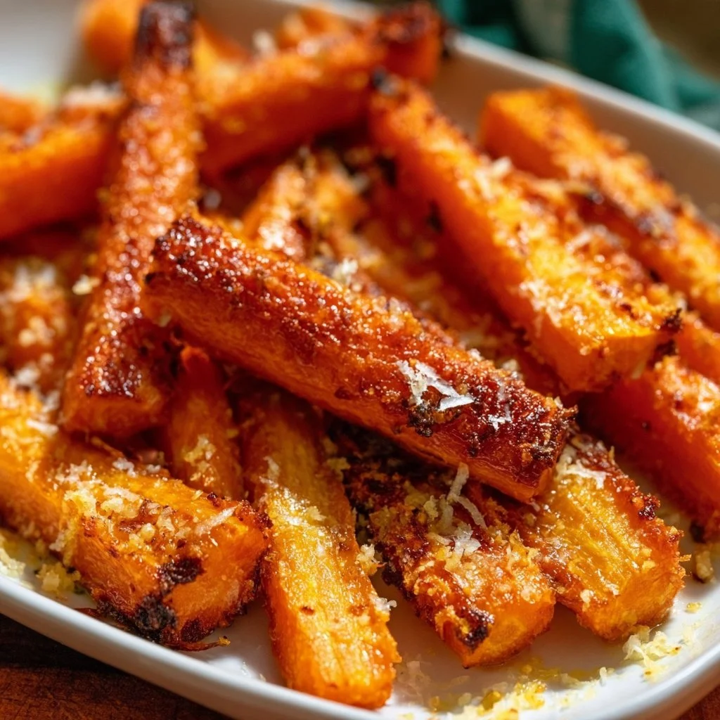 Crispy Parmesan Carrots - Easy Roasted Vegetable Side Dish