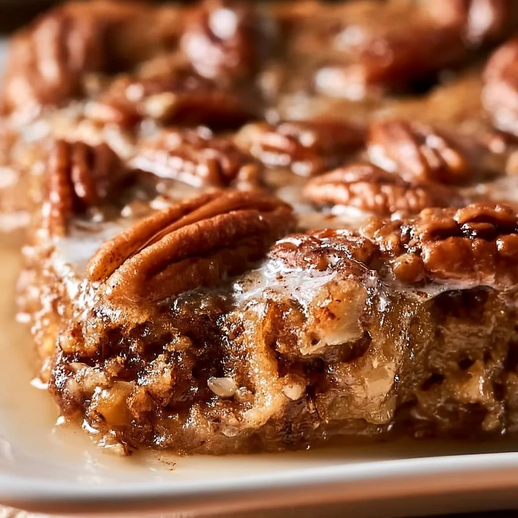 Easy Pecan Pie Dump Cake - Gooey Holiday Dessert