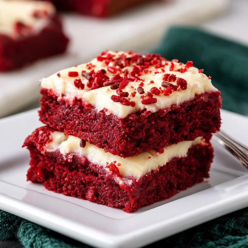 Red Velvet Cookie Bars