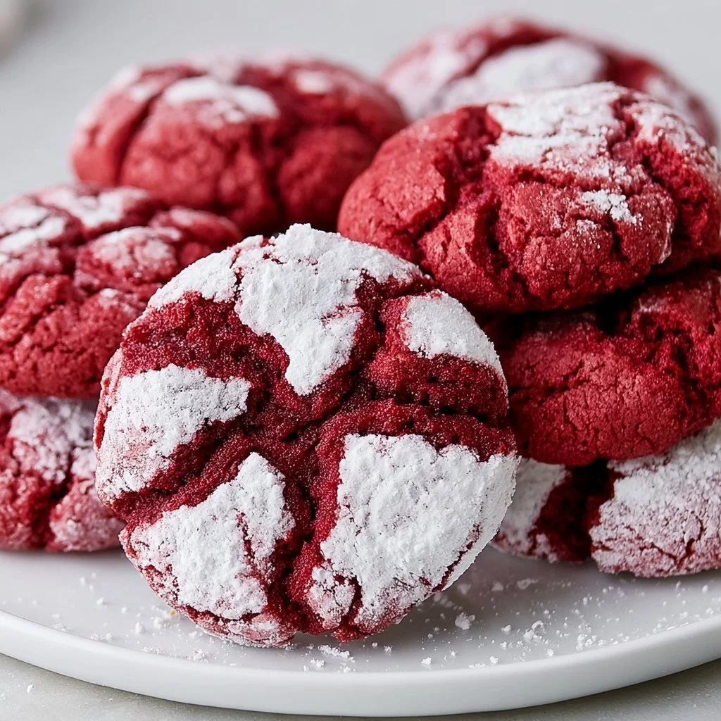 Redvelvet cookie | Red desserts ideas, Red velvet treats, Red velvet crinkle cookies