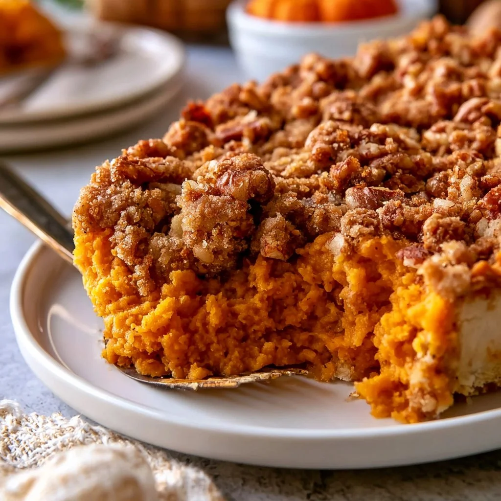Holiday Favorite Crunchy Top Bake | Sweet Potato Casserole Recipe