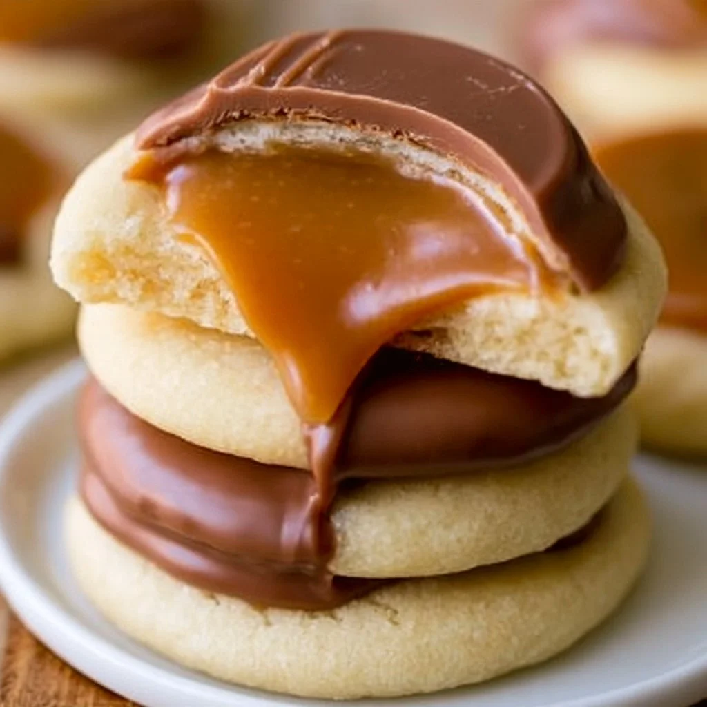 These are the best Twix cookies ever! A soft sugar cookie base topped with caramel and chocolate makes the perfect Chris… | Chocolate caramel cookies from scratch, Sugar cookie with caramel and chocolate, Christmas baking recipes