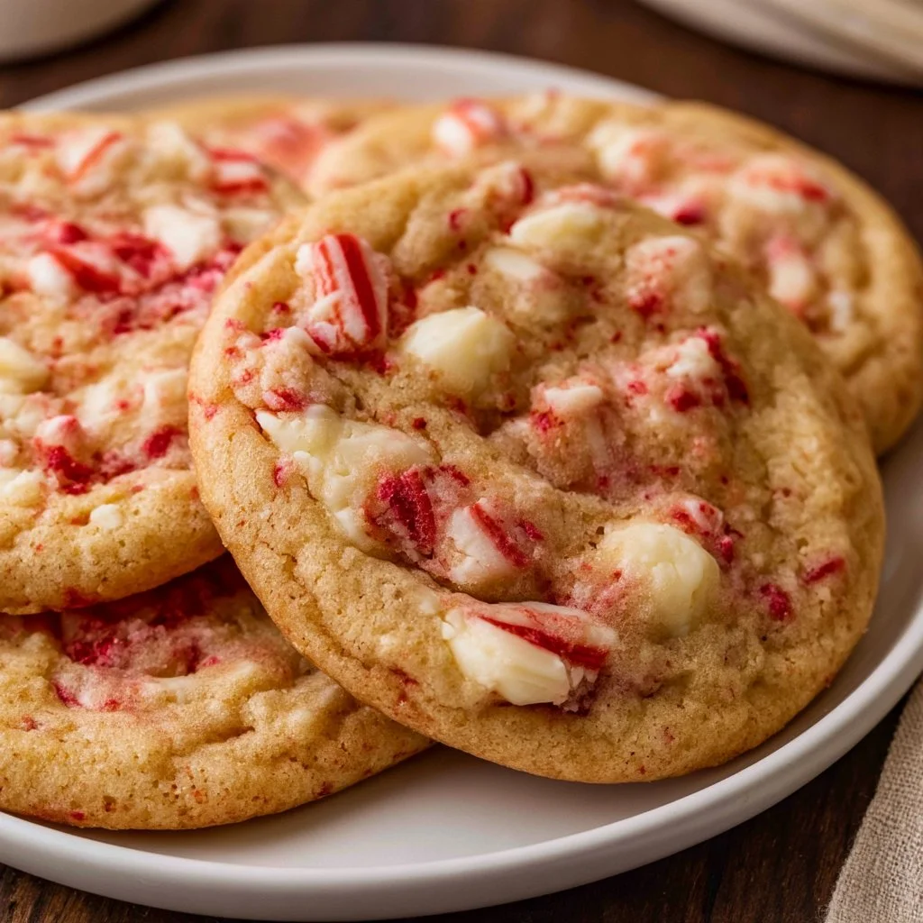 White Chocolate Candy Cane Cookies